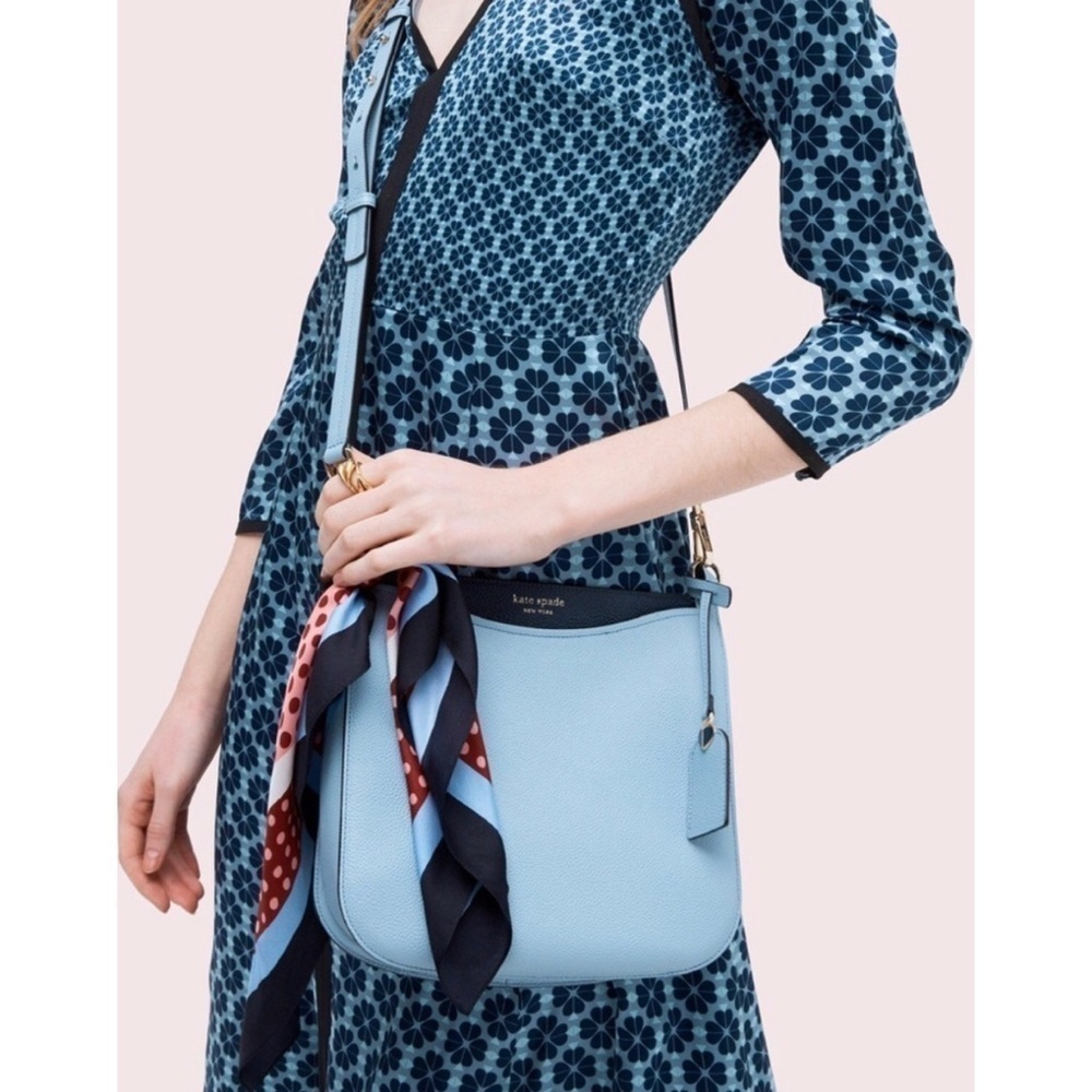 Kate Spade Blue Margaux Leather Large Crossbody